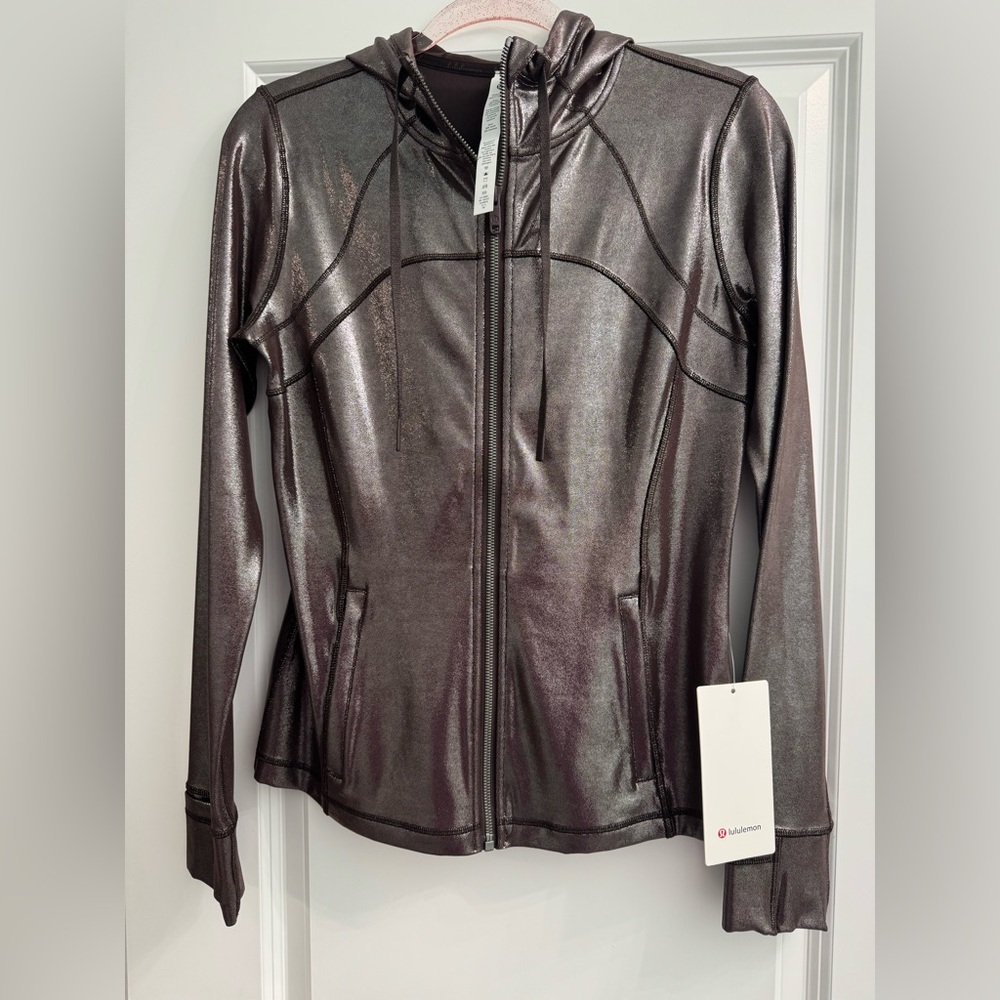 Lululemon Platinum Fitted Zip-Up Jacket with Hood NWT